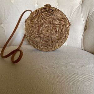 Rattan Canteen Crossbody Bag